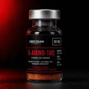 5-Amino-1MQ research material vial, 50 mg